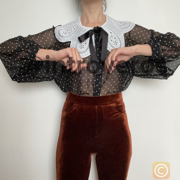 ZARA Polka Dot Blouse - Picture 5 of 16